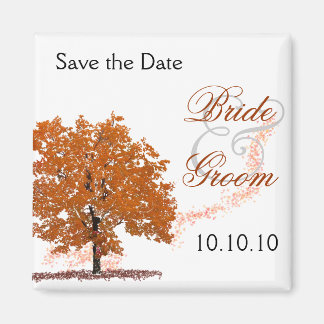 Herfst Tree Save-The-Date-rust II Magneet
