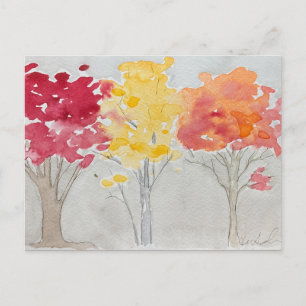 herfst Trees briefkaart
