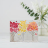 herfst Trees briefkaart (Staand voorkant)
