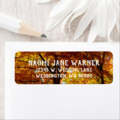 Herfst Trees Bruiloft Retouradres Labels (Insitu)