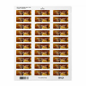 Herfst Trees Bruiloft Retouradres Labels (Full Sheet)