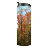 Herfst Trees en Blue Sky Autumn Natuur Fotografie Thermosbeker (Geroteerd rechts)