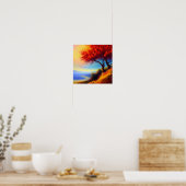 Herfst Trees langs een Poster pad (Keuken)