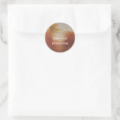 Herfst Trees Park en String Lights Rustiek Ronde Sticker (Tas)