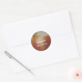 Herfst Trees Park en String Lights Rustiek Ronde Sticker (Envelop)