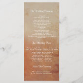 Herfst Trees Rustic Wedding Programs Programma (Achterkant)