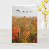 Herfst Trees sympathie Kaart (Gele Bloem)