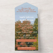 Herfst Trees Terrecotta Herfstbruiloft All In One Uitnodiging (Binnen)