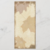  Herfst Trouwkerkprogramma Herfstbladeren Programma (Achterkant)