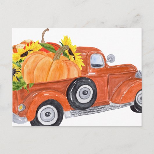 Herfst Truck 1 Briefkaart (Voorkant)