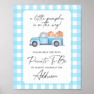 Herfst truck - Help de Drukke Ouders-to-Be Address Poster
