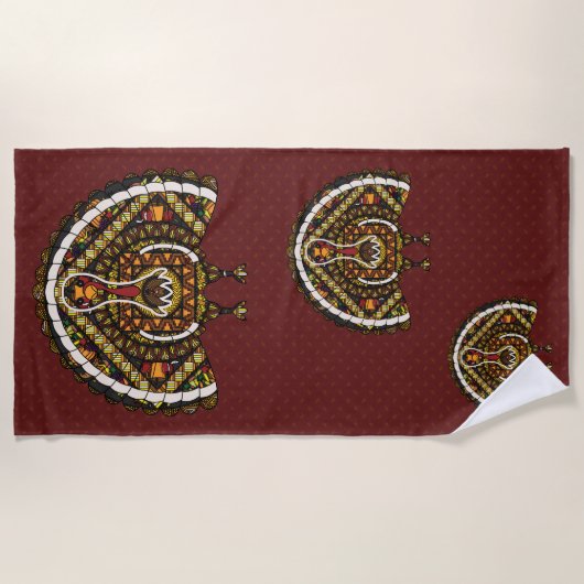 Herfst Turkey Beach Towel Strandlaken (Voorkant)