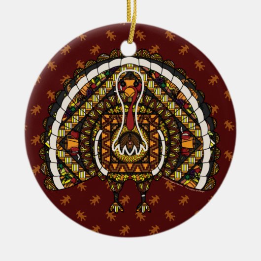 Herfst Turkey Ornament (Voorkant)