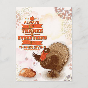 Herfst Turkije Pompoen Thanksgiving Groeten Briefkaart