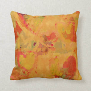 Herfst Tuscane Kleuren Abstract Hartjes Patroon Kussen