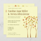 Herfst Twig Tree Wedding Kaart (Voorkant / Achterkant)