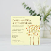 Herfst Twig Tree Wedding Kaart (Staand voorkant)