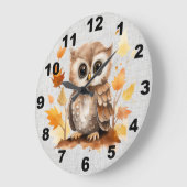 Herfst Uil Wandklok Grote Klok (Hoek)