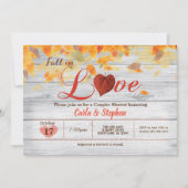 Herfst uit de liefde voor paren douchetsenhout kaart (Voorkant)