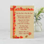 Herfst Uitnodiging (Staand voorkant)