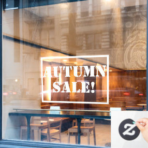 Herfst Uitverkoop Bord Raam Sticker