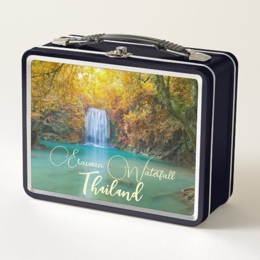 Herfst Uitzicht van Erawan Waterfall Thailand (Voorkant)