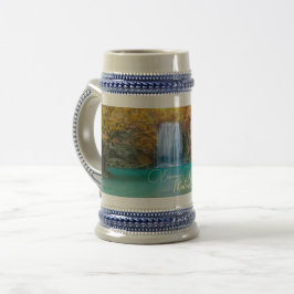 Herfst Uitzicht van Erawan Waterfall Thailand Bierpul