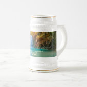 Herfst Uitzicht van Erawan Waterfall Thailand Bierpul (Voorkant rechts)