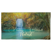 Herfst Uitzicht van Erawan Waterfall Thailand Kussensloop (Voorkant-Links)