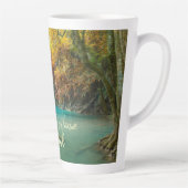 Herfst Uitzicht van Erawan Waterfall Thailand Latte Mok (Rechts)