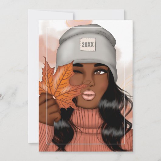 Herfst - Valentijnsdag Thanksgiving Groet Feestdagenkaart (Voorkant)