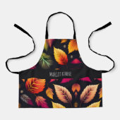 Herfst vallende bladeren Gradiënt Regenboog Patroo Schort (Voorkant)