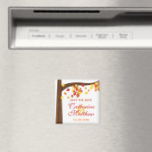 Herfst vallende bladeren opslaan de datum magneet (Insitu (Vaatwasser))