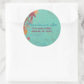 Herfst Vallende bladeren Uitnodiging Sticker Seal (Tas)