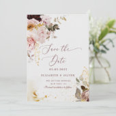 Herfst van Bourgogne Sparen de datum Kaart (Staand voorkant)