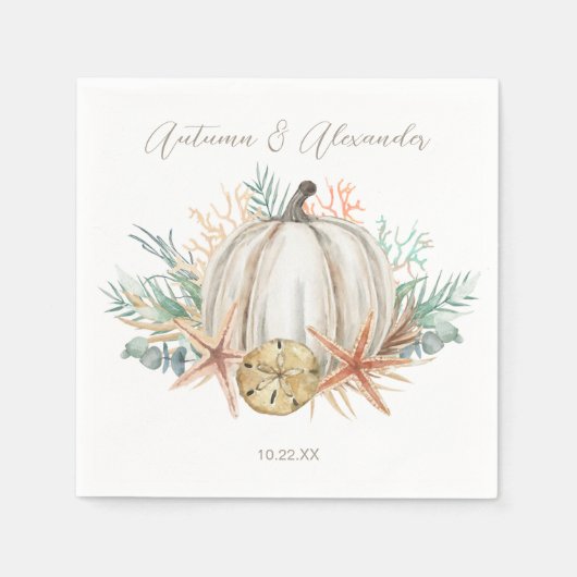 Herfst van de kuststrook servet (Voorkant)