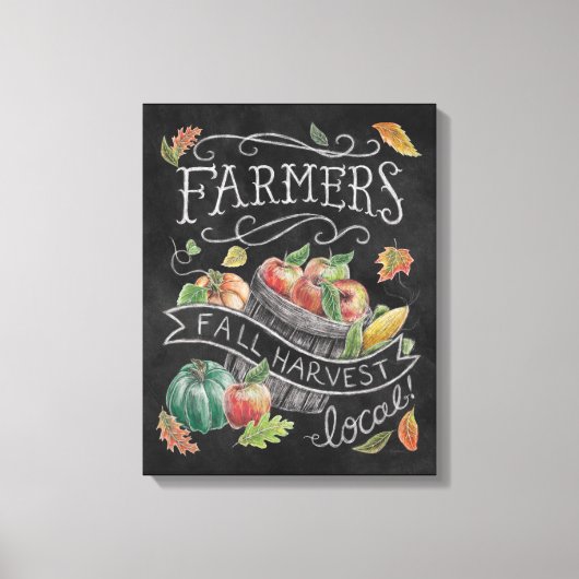 Herfst van de landbouwer Harvest Chalkboard Canvas Afdruk (Voorkant)