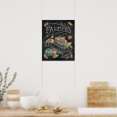 Herfst van de landbouwer Harvest Chalkboard Poster (Keuken)