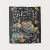Herfst van de landbouwer Harvest Chalkboard Wandkleed (Voorkant)