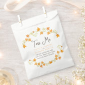 Herfst van de liefdespompoen waterverf trouwblad bedankzakje (Geknipt)