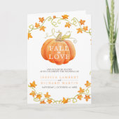Herfst van de liefdespompoenbruiloft met waterverf programma (Voorkant)