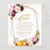 herfst van de liefhebbende floral baby shower call (Voorkant)