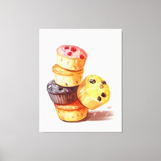 Herfst van de Muffin Tower Canvas Afdruk (Voorkant)