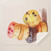 Herfst van de Muffin Tower Sherpa Deken (Voorkant (horizontaal))