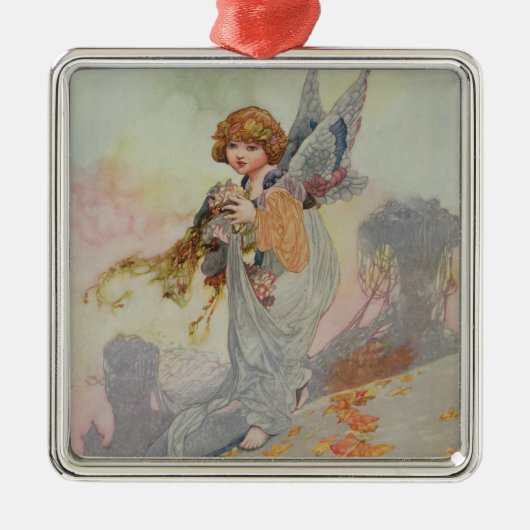 Herfst van de seizoenen metalen ornament (Voorkant)