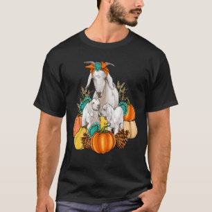 Herfst van de westerne geitenfamilie pompoen Herfs T-shirt