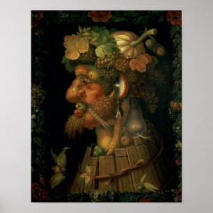 Herfst, van een reeks die vier afschilderen poster