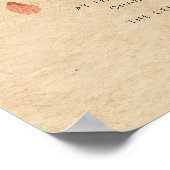 herfst van Floral Wedding Certificate "Heilige Mat Poster (Hoek)