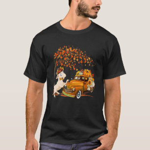 Herfst van geit met Pet ophaalwagen P T-shirt
