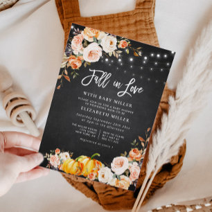 herfst van het liefdeskarton floraal baby shower kaart